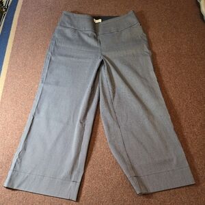 Cropped Wide-Leg Pants in Light Gray